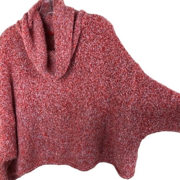 FREE PEOPLE BFF Sweater Cowl Neck Oversized Crop Sweater Size Small - Picture 6 of 16